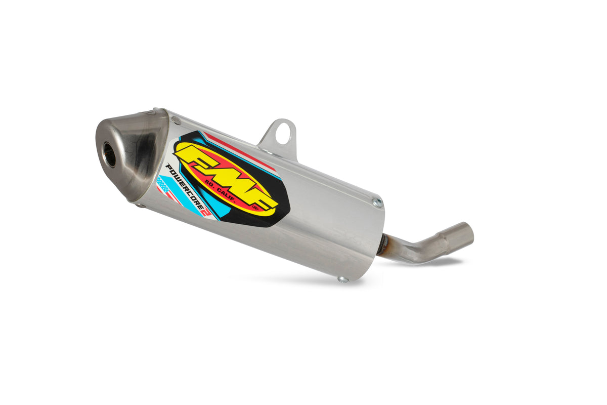 FMF Powercore 2 silencer 2-stroke dirt bike exhaust aluminum canister stainless steel end cap