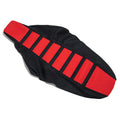 Motocross gripper seat cover ribbed pattern dirt bike Honda CRF Yamaha YZ KTM SX Kawasaki Suzuki RMZ black UV resistant